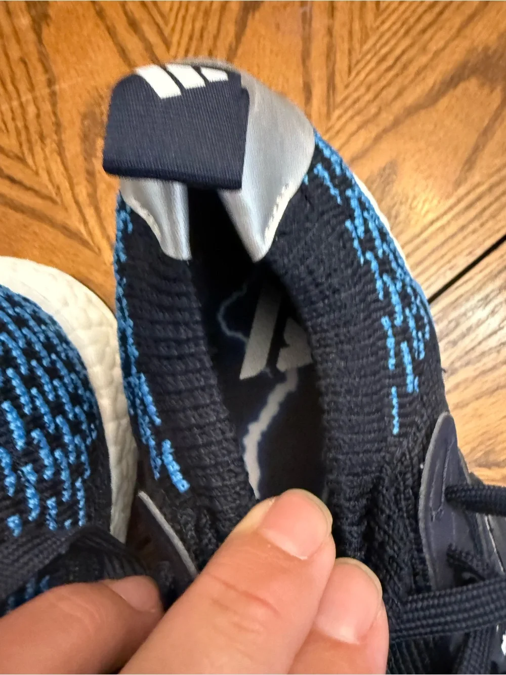 adidas Trae Young Navy and White Athletic Sneakers
